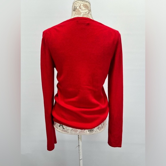 MADISON STUDIO Red 💯 Cashmere crew neck sweater size XL - Picture 6 of 12
